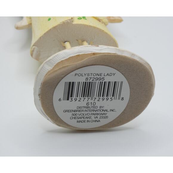 Greenbrier International Polystone Lady #610 Angel with Hearts - Vintage - Picture 6 of 6